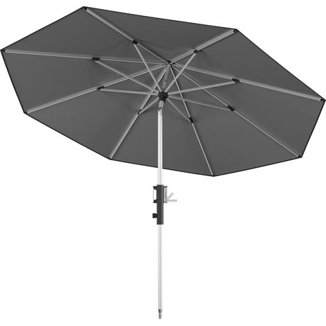 KNIRPS Phoenix 315 cm rund Balkonschirm 4 Farbvarianten Kurbelschirm Sonnenschirm 209 Dark Grey (1/5)