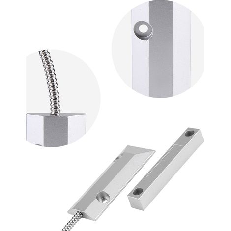 Détecteur de porte/fenêtre à contact magnétique filaire pour alarme de maison/garage. (1/5)