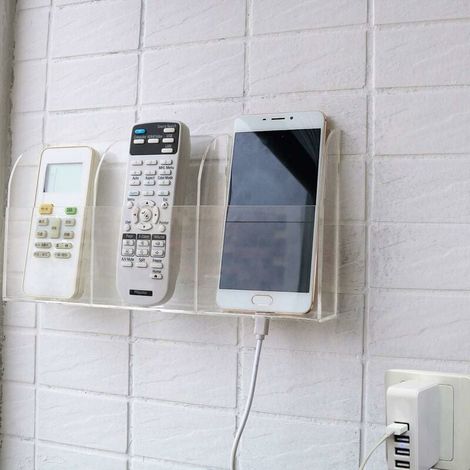 Support Mural en Acrylique pour téléphone Portable avec télécommande 3 Cases (1/5)