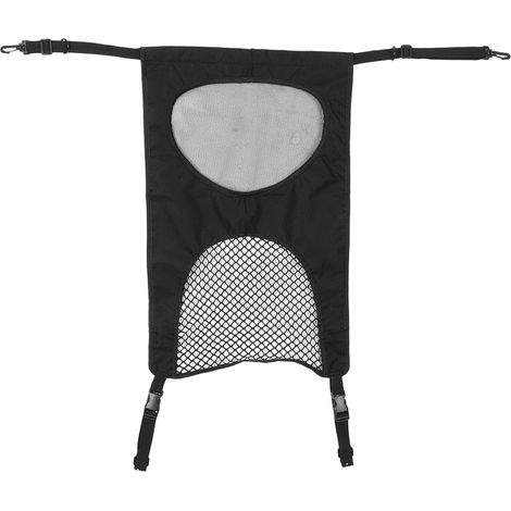 Car dog net barrier, pet barrier with automatic safety mesh organizer, expandable storage bag, universal travel dog fence (1/5)