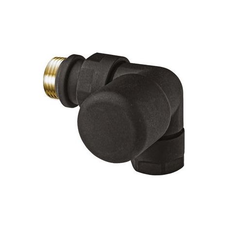 VALVOLA TERMOSTATIZZABILE AD ANGOLO SX TOPFAR 1/2 Nero opaco