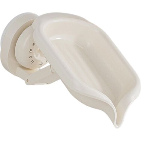 Portasapone girevole con fori di drenaggio dell'acqua - Bianco latte