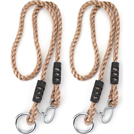 2 Pack 40 Inch Hammock Swing Straps, Adjustable Nylon Rope Hanging Tree Strap Accessories for Indoor and Outdoor Use