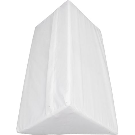 Coussin biseauté blanc pour surélever jambes, chevilles et genoux, idéal pour personnes âgées et patients. (1/5)