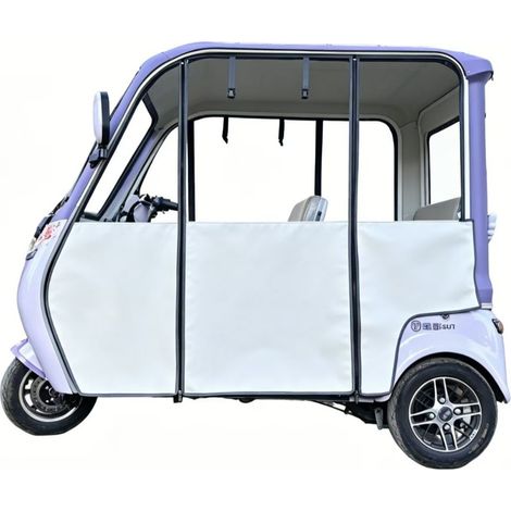 Auvent de pluie conçu sur mesure pour le tricycle HaNiu C90 Pro, doté d'un tissu imperméable amélioré.Accessoires (1/3)