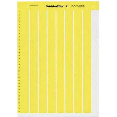 Weidmuller LM MT300 etiquetas adhesivas amarillas 26x10 mm