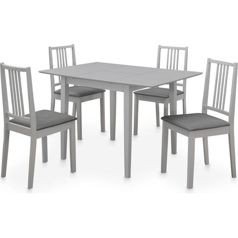5-tlg. Essgruppe MDF Grau