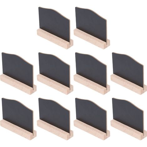 Ardoises Miniatures à Craie Double Face avec Support Bois pour Événements, Bar, Restaurant (1/5)