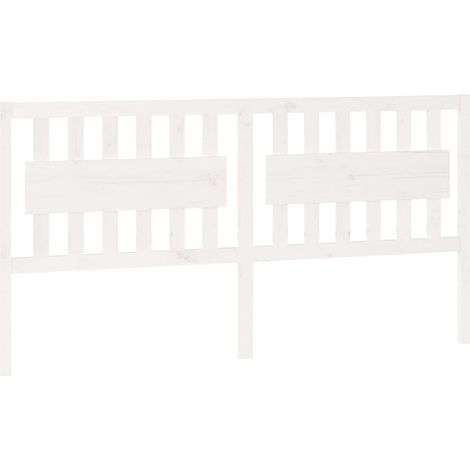 Maison Exclusive - Testiera per Letto Bianca 185,5x4x100 cm Legno Massello di Pino