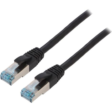 Cable reseau RJ45 male S-FTP Cat 6a noir- 7.5m