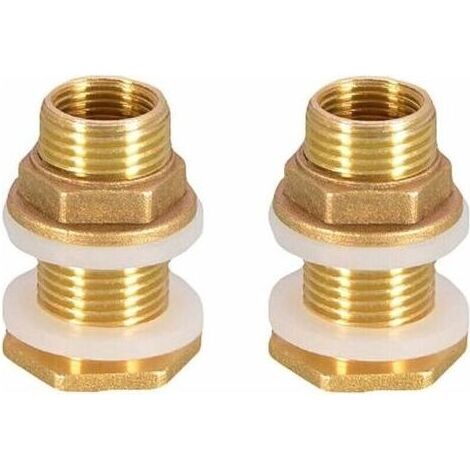 2 PièCes Passe-Fils à Eau 4,2 Cm 1/2 Connecteur D'Eau En Laiton Pour Robinet/Robinet Baril/RéServoirs D'Eau De Pluie (1/4)