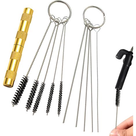 Kit De Nettoyage Pour Aerographe Accessoires Aerographe Aiguille En Acier Inoxydable Robuste Et Portable Pour Poignees Buses Tuyaux Pour Travail Artistes Et Artisans (1/5)