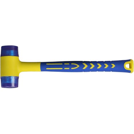 Rubber mallet, rubber hammer with non-slip fiberglass handle, with double soft face (1/5)