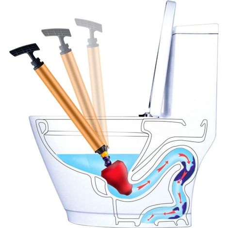 Pompa per la pulizia degli scarichi - Stasatore per WC ad alta pressione - Stasatore per la pulizia di tubi/lavandini/bagni/cucine