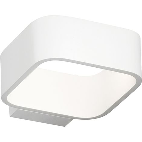 Klaus Applique LED da Parete 5,5W 3000K IP54 in Alluminio Bianco - Design Moderno Minimalista per Esterni ed Interni - Rossini Group (1/4)