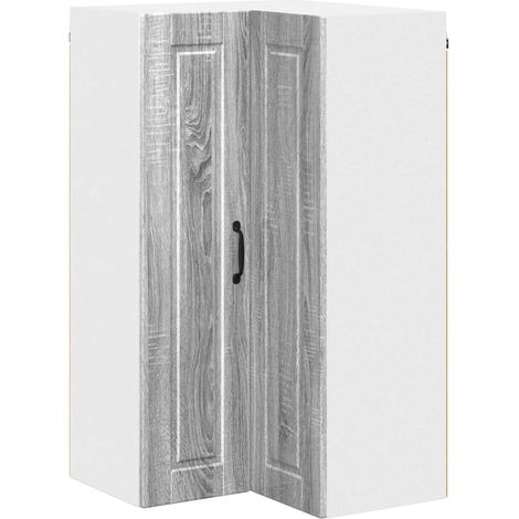 Maison Exclusive - Mobile angolare per parete PORTO Grigio Sonoma 57 x 57 x 100 cm