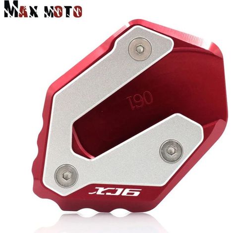 (Rouge) Compatible avec Yamaha XJ6 XJ6F XJ6N DIVERSION 2009-2015 - Béquille latérale CNC - Extension de béquille - Plaque de support - Maxpower (1/4)