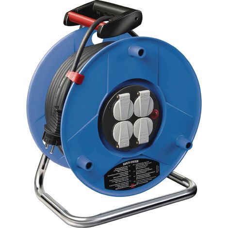 Brennenstuhl 1218050 Kabeltrommel 25.00 m Schwarz Schutzkontakt-Stecker