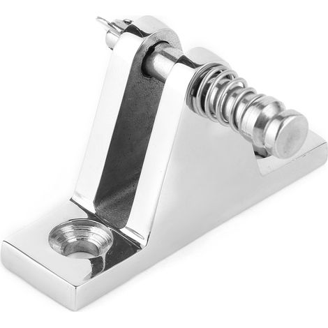 Charnière bateau 90° en acier, pivot pont pour bimini avec axe à dégagement rapide, paire de 2, robuste et marine (1/3)