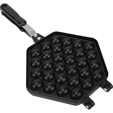 Poêle à gaufres à bulles antiadhésive Double face, poêle avec poignées anti-brûlure pour usage domestique et Commercial