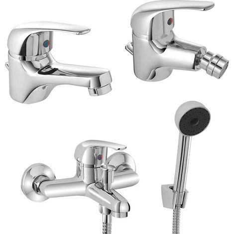 Set rubinetti lavabo bidet e vasca con kit doccia incluso Kant (1/5)