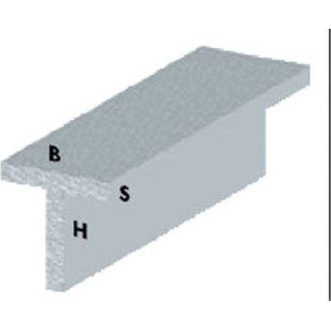 5 x PROFILO ARGENTO H.100 CM T 15X15X1,5 MM