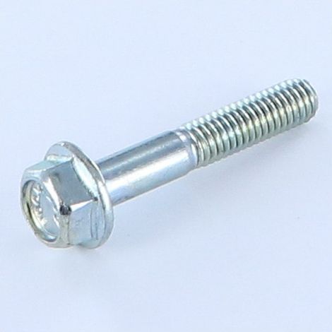 Corps de boulon filetage partiel Tête hexagonale TH M6X35 Embase lisse Acier zingué Filetage partiel-10 pièces