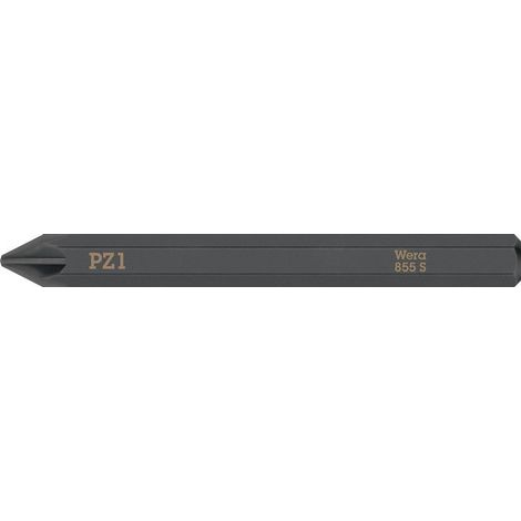 Bit 855 S PZ 1x70mm 1/4 di pollice 855 S PZ 1x70mm L.70mm WERA (Per 5)