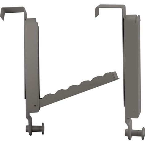 Set mit 2 klappbaren Türhaken – Ausziehbare Türhaken – Türhaken für Türen mit einer Dicke von weniger als 4,8 cm – Grau (1/5)