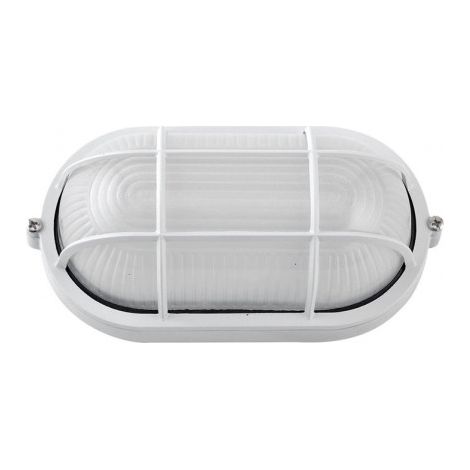 FAB 148162001 Aplique Ext. Oval Aluminio Apus Peq. 1xe27 Blanco 9x21x10,5 Cm Ip44