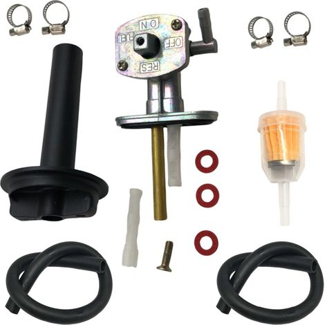 Fuel tank switching valve with lever assembly, compatible with 400 KVF400 51023-1254 ZHT-100 (1/4)