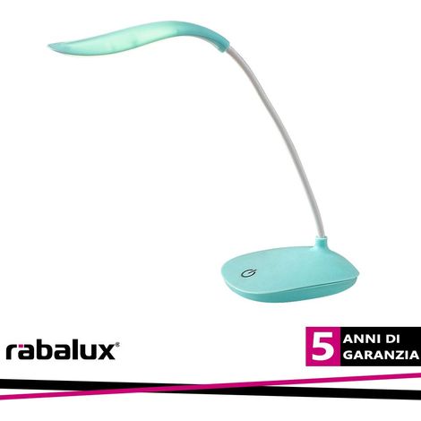 Lampada da scrivania blu dimmerabile USB LED 2W Bedi Rabalux