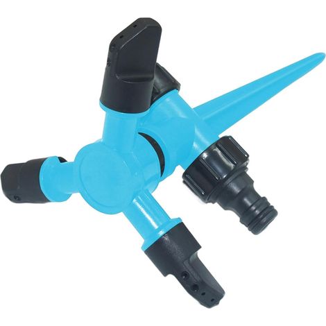 Arroseur d'eau pour pelouse, Arroseur d'irrigation de pelouse Rotatif à 360°, Système d'arrosage d'anti-Overspray, Couche d'eau Uniforme pour Les de Serre(Bleu) (1/5)