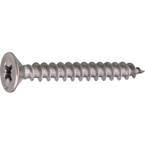 Vis à bois, tête fraisée pozidrive INOX - Longueur: 45 - Qualite Inox: A2 - Diamètre: 5 (1/4)