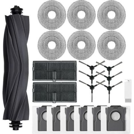 22 - Zubehör für Saugroboter - Komplettes Wartungsset - Hauptbürste, Beutel, Filter, Pads - Für Dreame L10s X30 Mova - Schwarz - Verschiedene Größen (1/4)