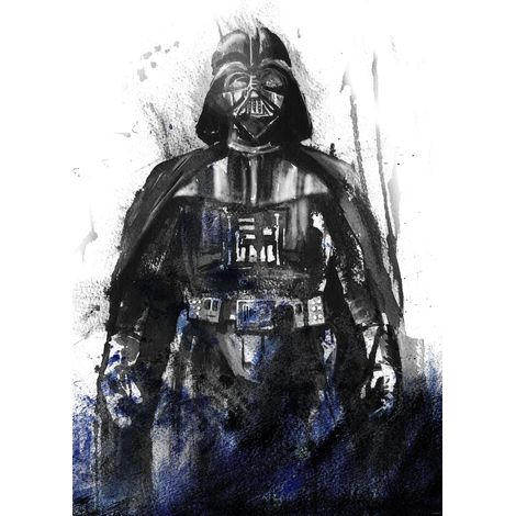 Papier peint panoramique vintage & retro Star Wars Aquarelle Vader (1/5)