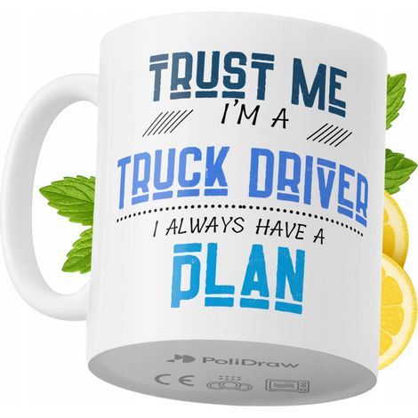 Taza de café/té divertida y humorística para camioneros. Taza con diseño gráfico y texto gracioso para cumpleaños, santos y días festivos. Taza premium para ocasiones especiales en casa, la oficina o  (1/5)