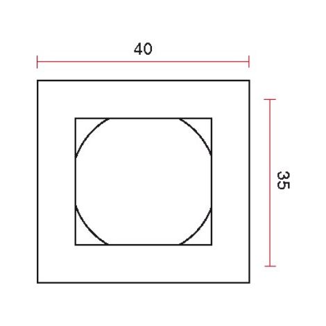 MANIGLIA MITAL MA40 NERO OPACO  MM. 35 (1/2)
