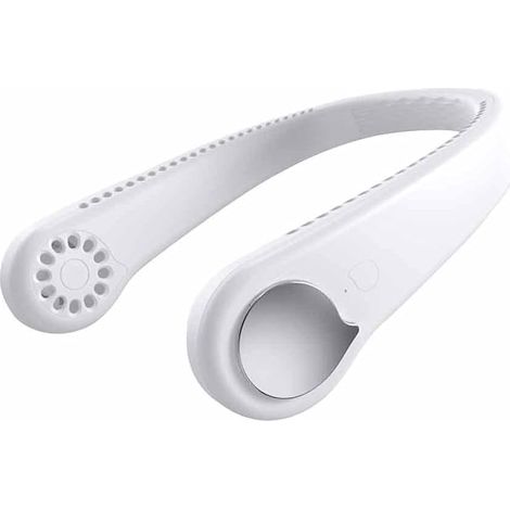 Ventilateur de cou suspendu sans pales, petit ventilateur portable (blanc)