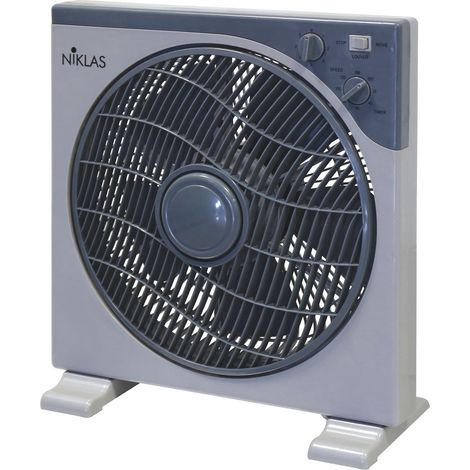 Ventilatore da tavolo a 5 pale e 3 velocità con griglia controrotante Boxfan Niklas