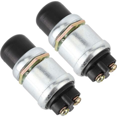 Akozon 2pcs étanche SPST Bouton Poussoir Démarreur Klaxon Moteur Interrupteur de Démarrage 12V 50A pour Voitures et Bateaux.