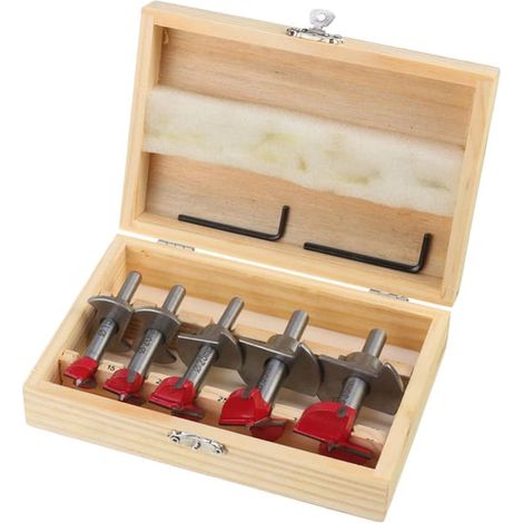 Broca Forstner ajustable para madera, broca para bisagras de 15-35 mm para carpintería. (1/5)