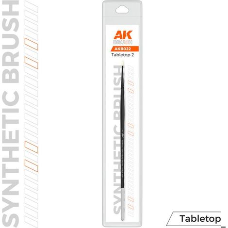 Pinceau synthétique - AK INTERACTIVE - AKB022 - Blanc - Ergonomique - Résistant aux solvants