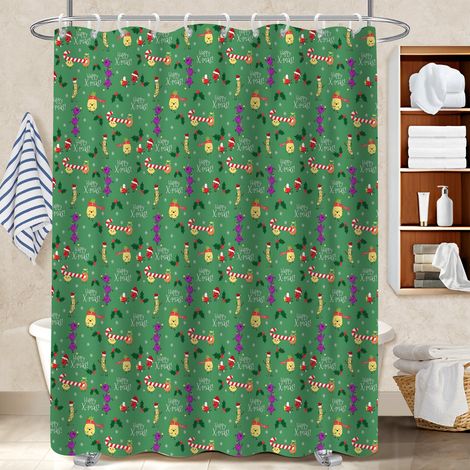 Kit rideau de douche en polyester 180x180 avec motif rideau imperméable pour logement étudiant (1/5)