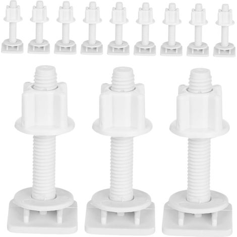 Vis de Fixation du Siège de Toilette Abs Blanc 20 Pièces (1/5)
