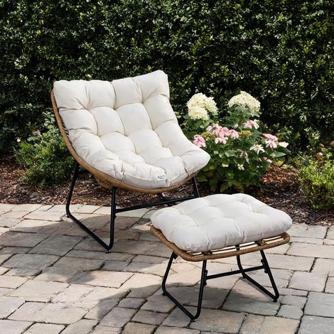 SunJet Fauteuil, siège d'appoint, de jardin avec repose-pieds - Réf. TZFBT9S2HO88 (1/5)