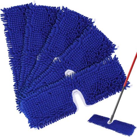 Testine di ricambio per mocio adatte ai moci O-Cedar Dual Action Flip,5 panni in microfibra di ciniglia a doppia faccia (1/5)