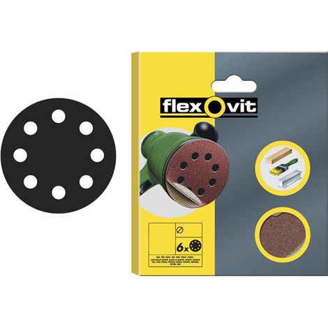 Flexovit 115Mm Sanding Discs, Aluminium Oxide, Pack of 6