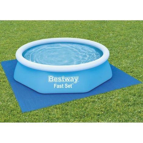Tapis de fond pour piscine hors sol – 274 x 274 cm – Antidérapant, résistant à l’eau et aux UV – Protection du liner – Compatible avec piscines rondes et rectangulaires (1/3)