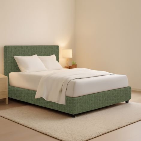 Letto Matrimoniale Widnes, Sfoderabile, Contenitore Made in Italy, Verde (1/5)